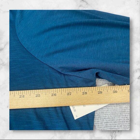 Avenue Your Tee Womens sz 30/32- 3/4 Sleeve Blue White T Shirt MSRP: $35 - Picture 8 of 15